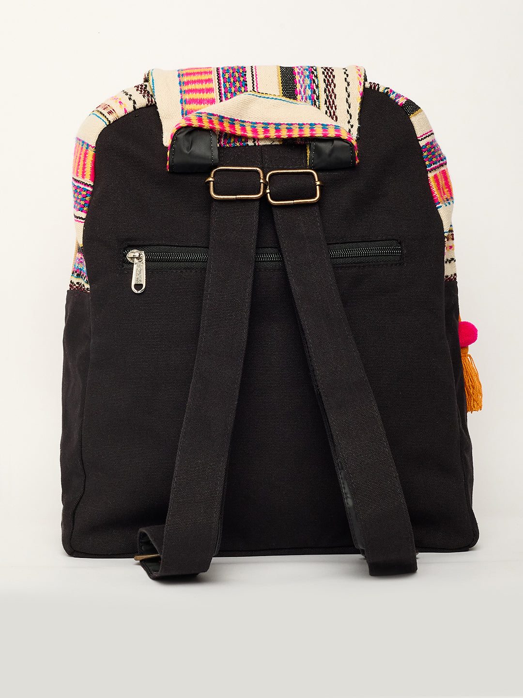 Matte Contrast Flap Bagpack