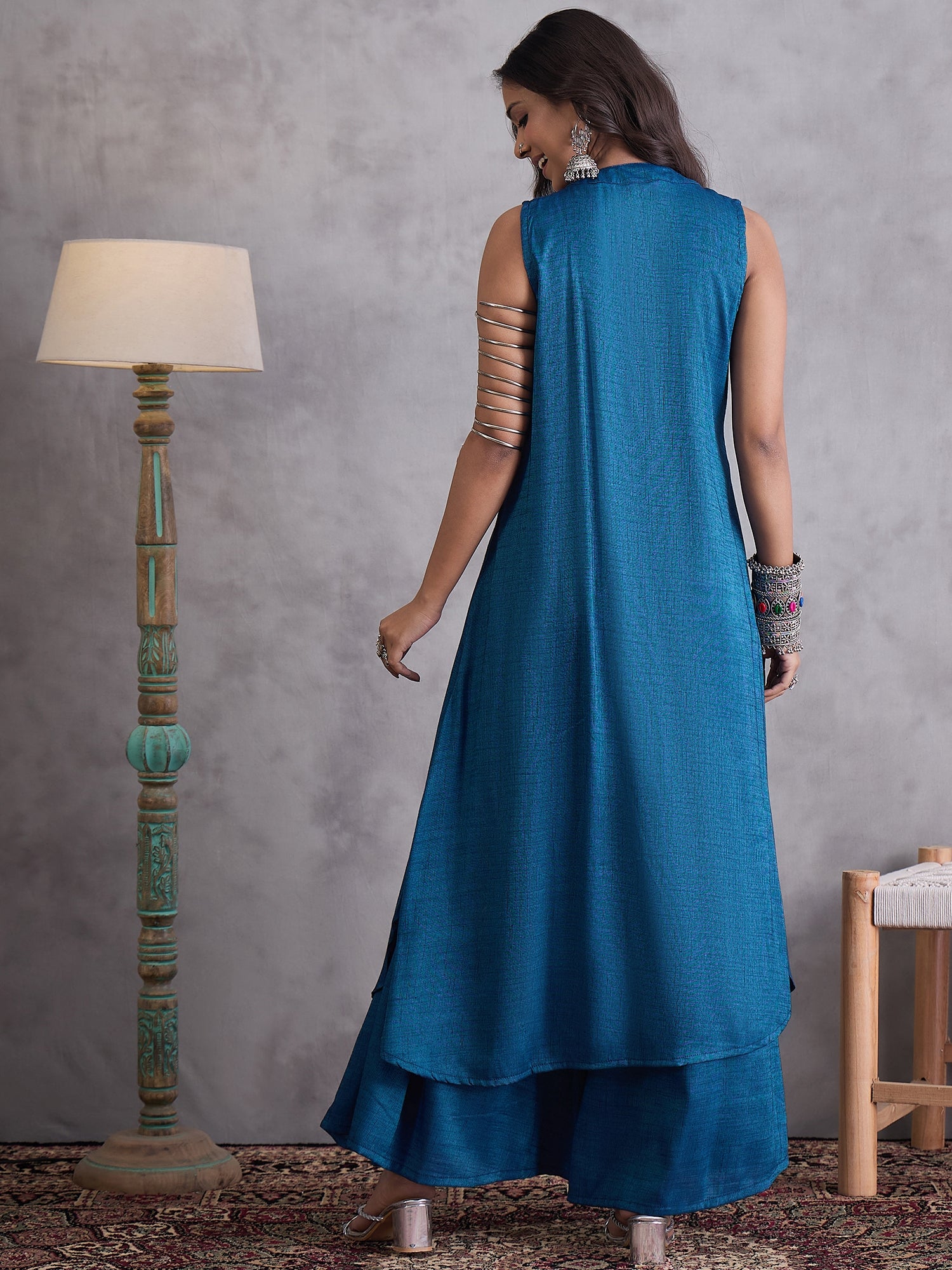 Peacock Blue Kurta Set