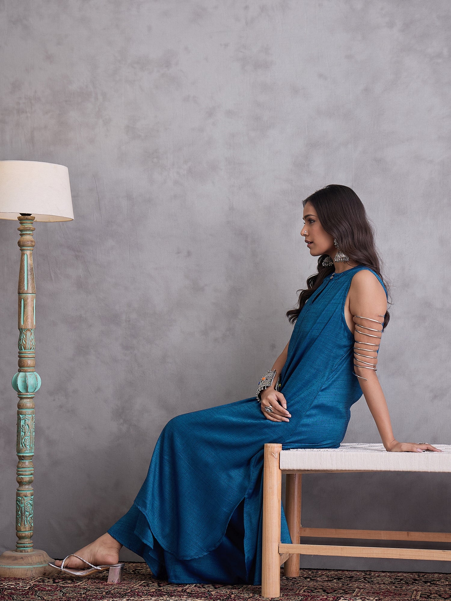 Peacock Blue Kurta Set