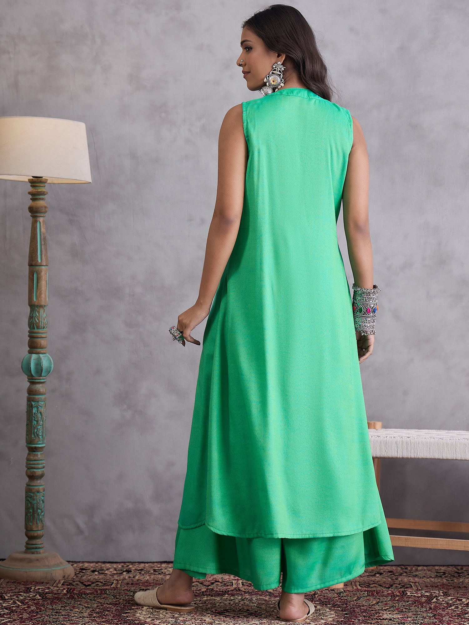 Teal Green Kurta Set