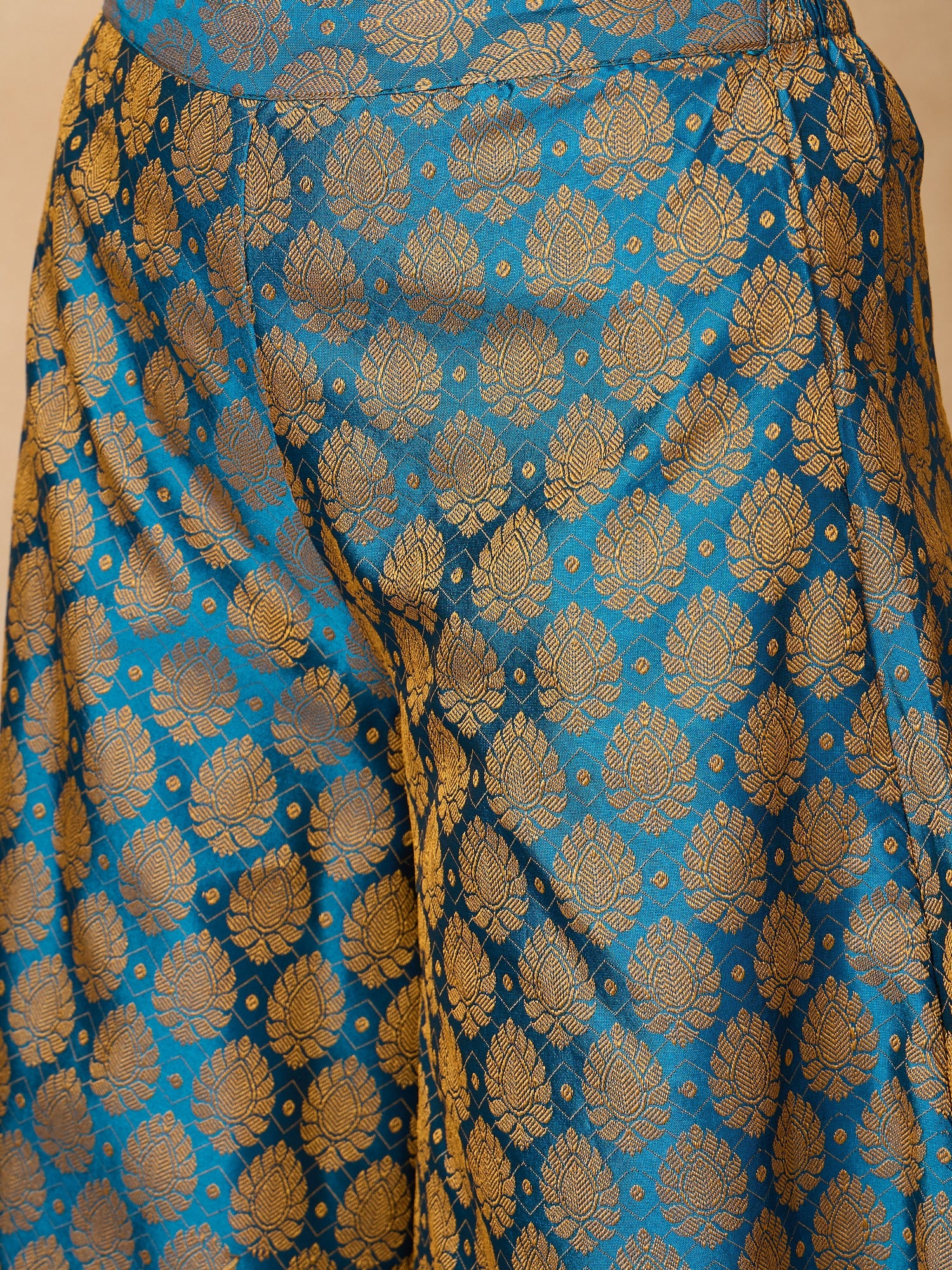 Yale Blue Jacquard Palazzo