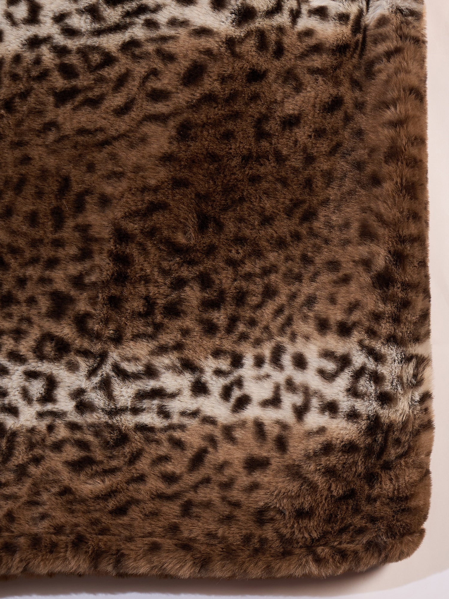 Brown Leopard Rabbit Fur Poncho