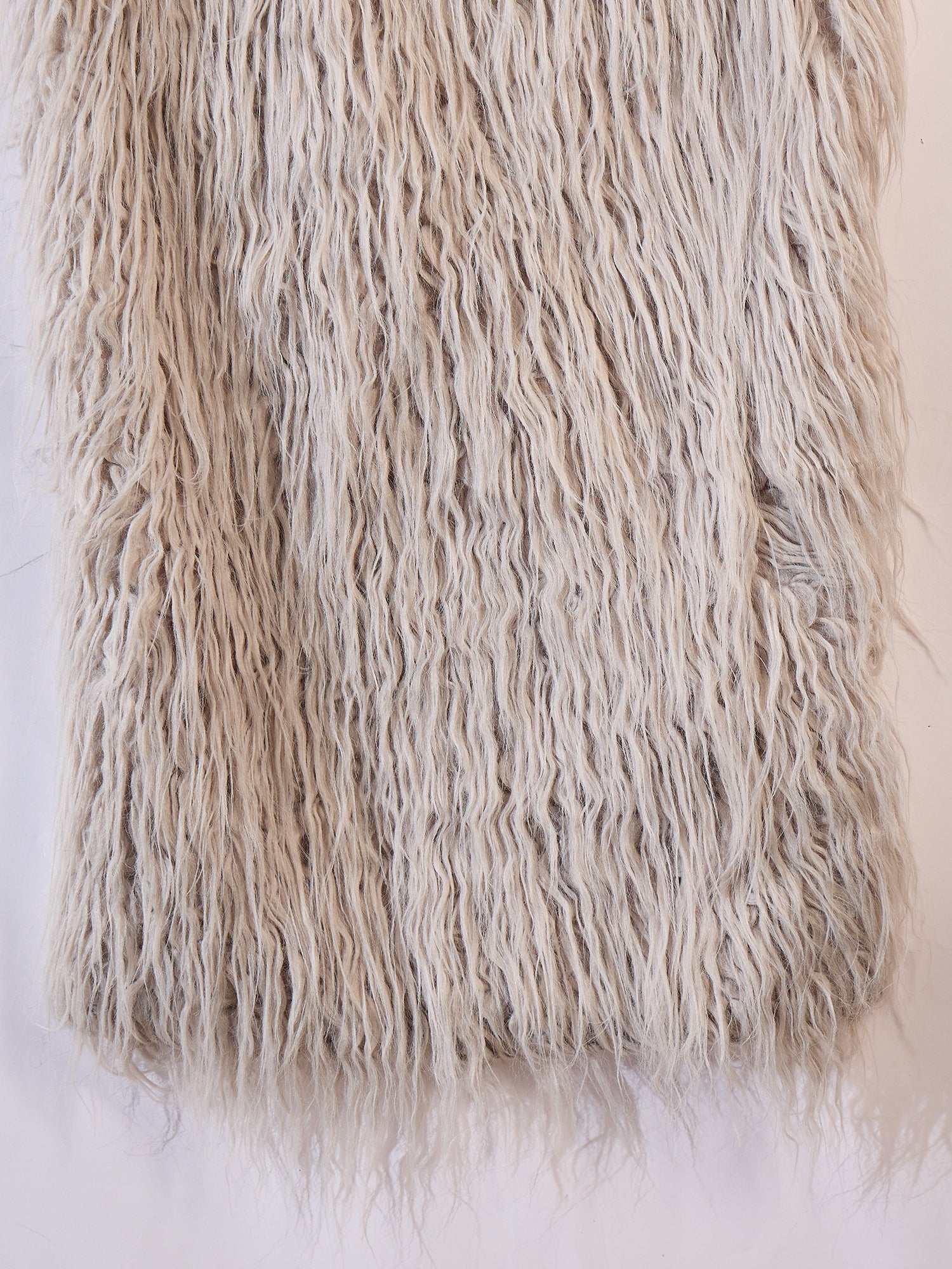 Light Grey Thread Fur Cape