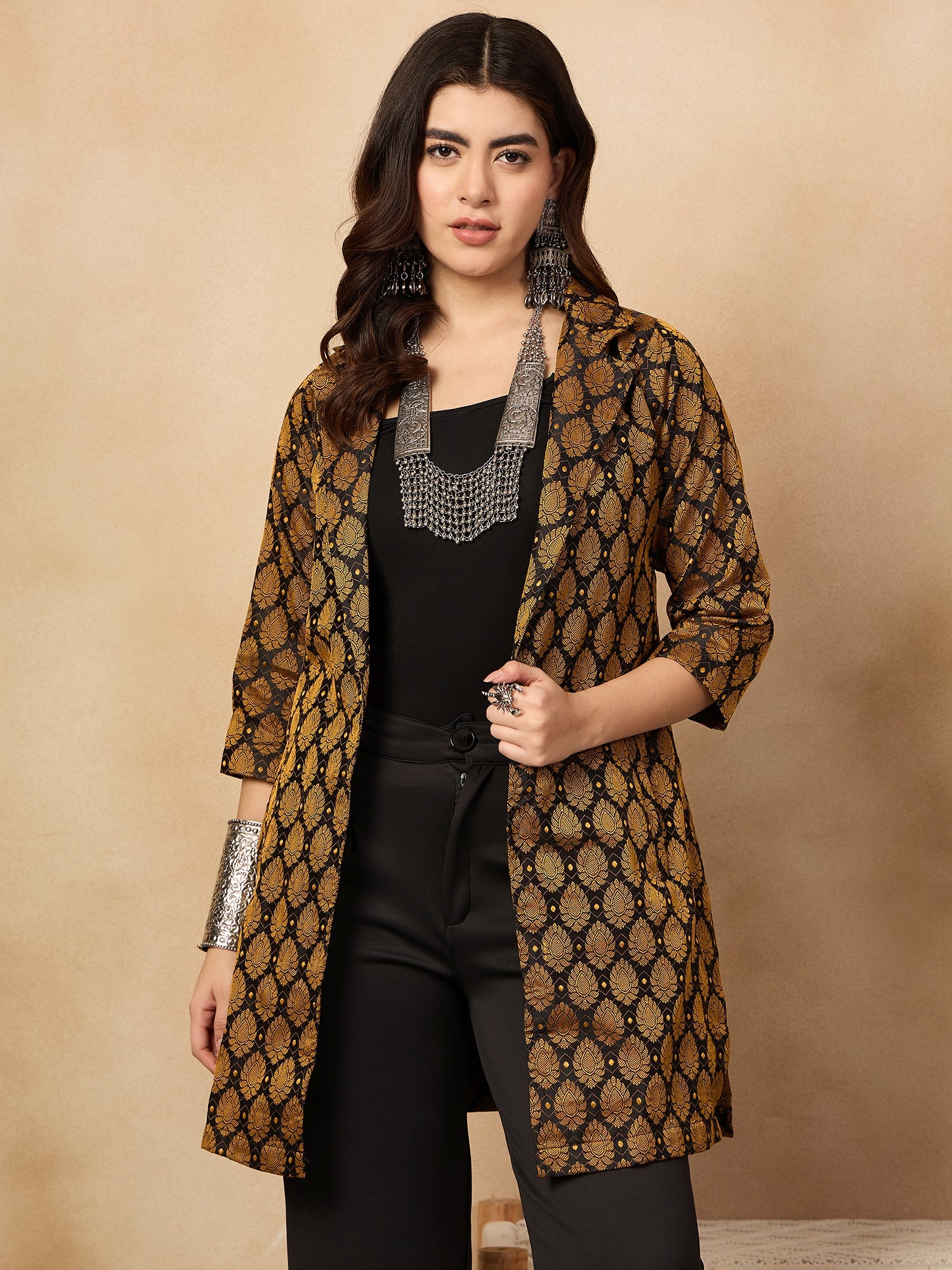 Black Jacquard Jacket